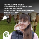 Регина Латыпова из Старокулаткинского района успешно занимается разведением мясного крупного рогатого скота